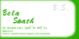 bela spath business card